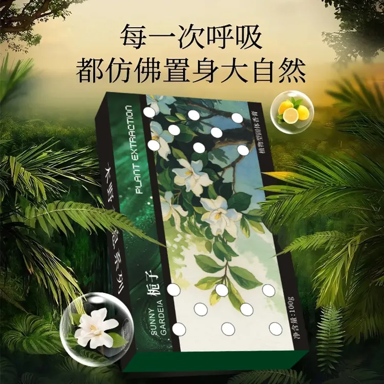 轻奢栀子淡香车载香薰浴室香氛汽车香水持久汽车摆件留香清新剂