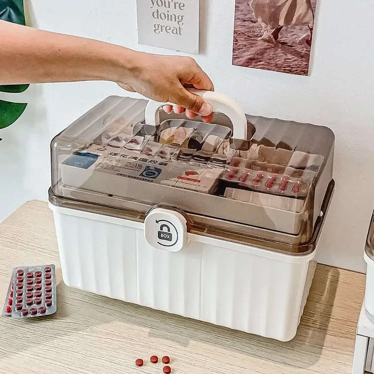 家用多层大容量儿童家庭急救医疗箱药箱美甲美术工具箱药物收纳盒