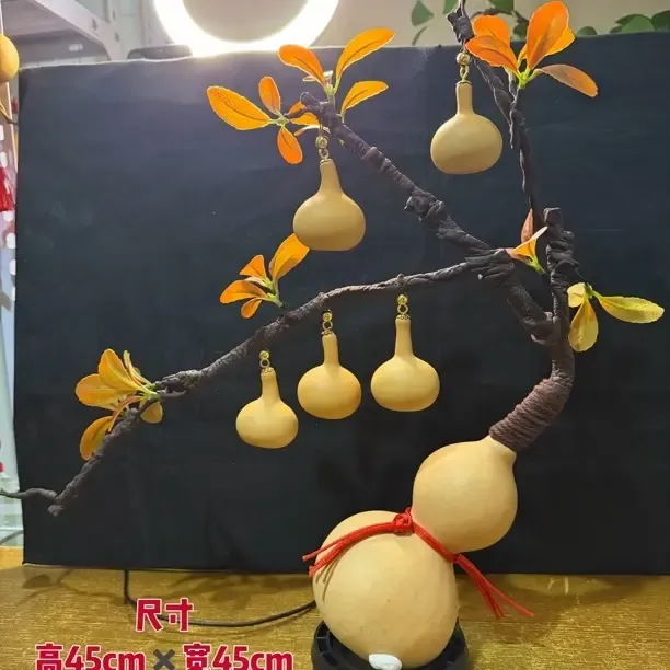 客厅办公室玄关新中式纯手工编制葫芦摆件创意家居装饰