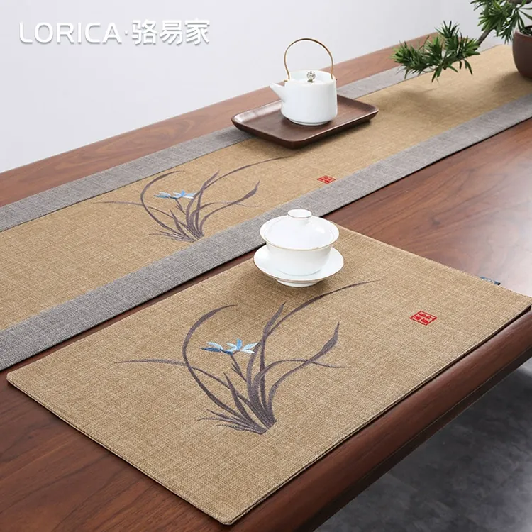 骆易家「茶席桌布」茶桌垫子2025新款防水茶台布艺长条茶旗高档高级
