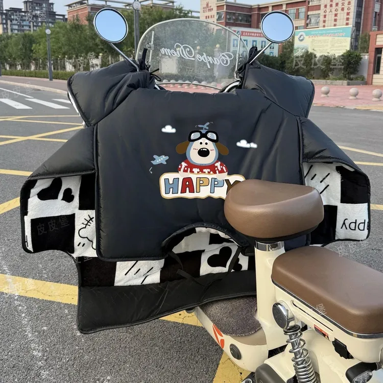 新款电动车挡风被冬季加绒加厚保暖防寒电瓶摩托车冬天爱玛雅迪