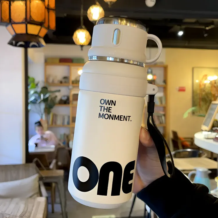 新款高颜值大容量简约双饮保温水杯学生校园居家办公户外便携水s