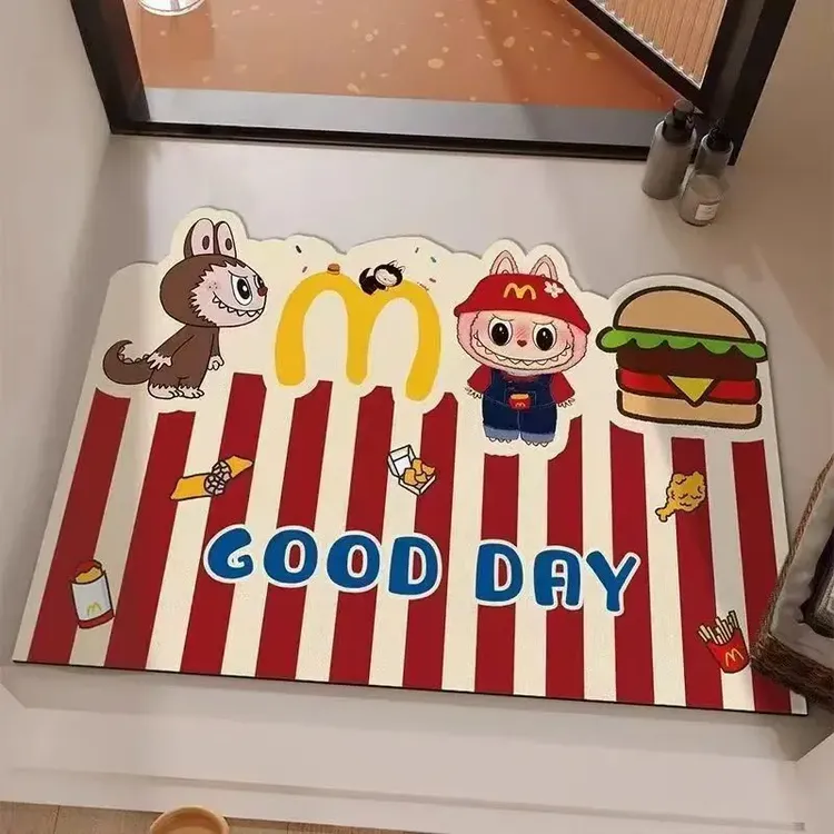 《软硅藻泥》可爱浴室卧室地毯软装地垫硅藻泥地毯地垫