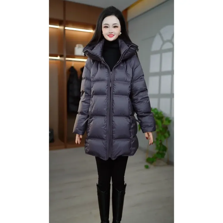 MISU/糜素2025年冬季新款洋气时尚百搭连帽加厚加厚羽绒手塞棉衣