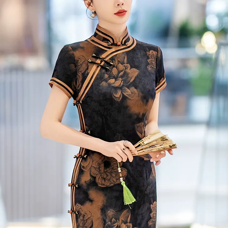 新中式绝美旗袍民国风气质夏装2025新款高端老上海晚礼服日常可穿