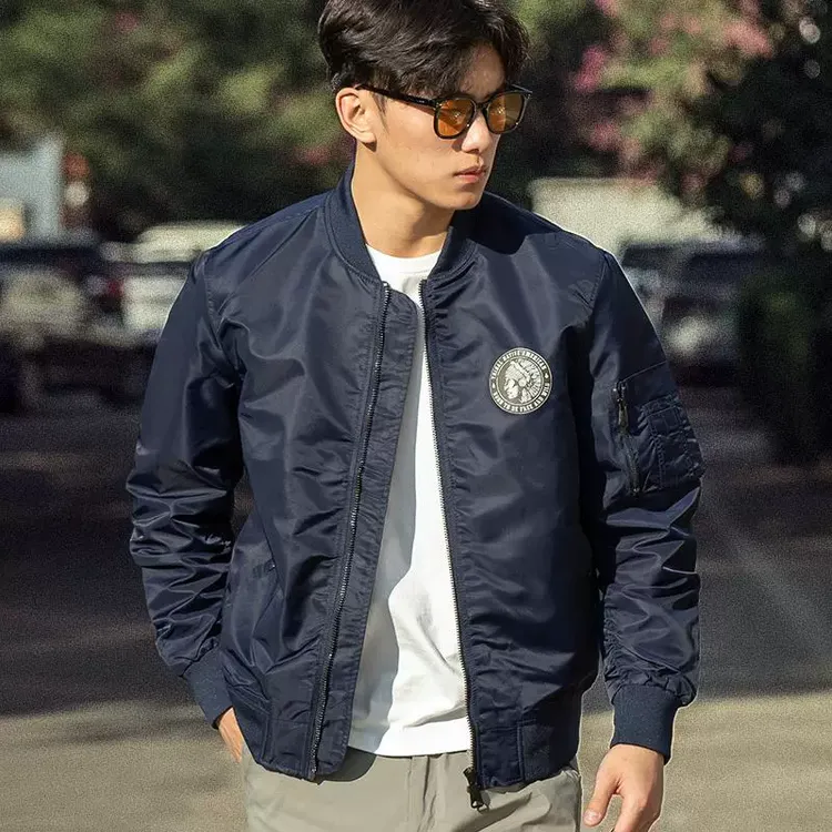 美式复古飞行员夹克外套男宽松2025年休闲棒球服男款上衣春秋季
