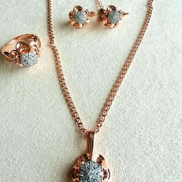 铜合金项链 铜合金水晶 新款时尚百搭精美锁骨链