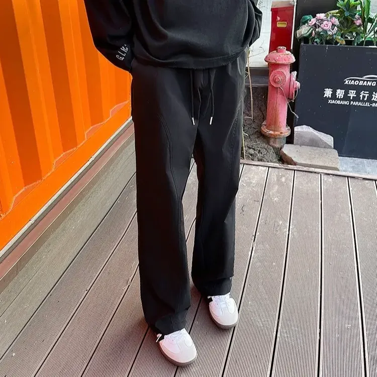 春夏薄款美式软壳薄款冲锋裤男款夏季透气速干工装裤子斜切休闲裤