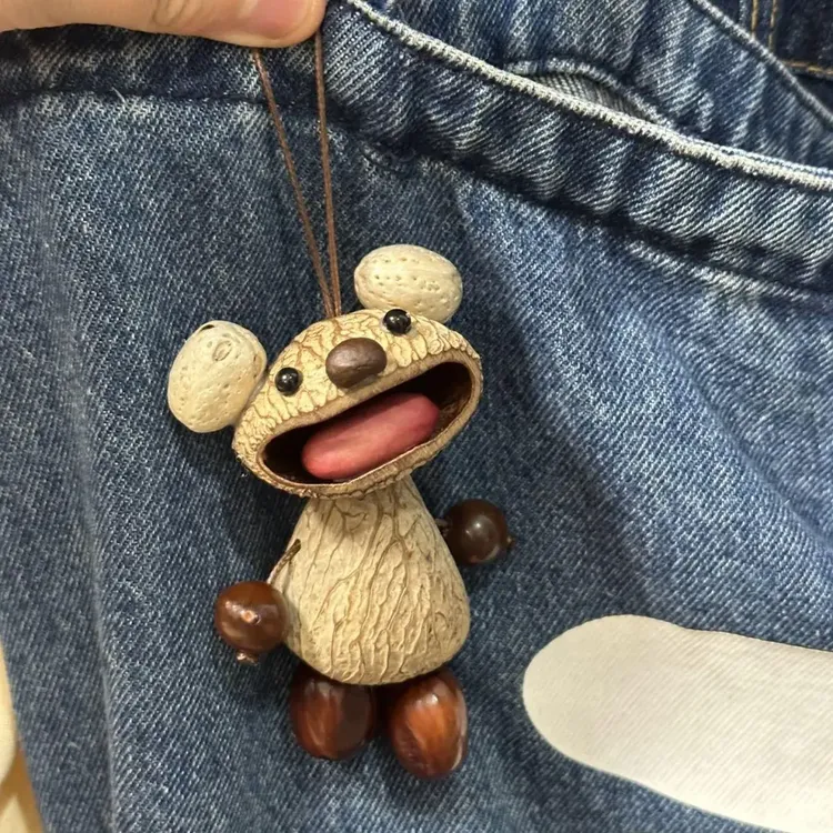 【奈奈】天然印尼黑果壳可爱diy果壳风铃手工礼物驾车个人用品