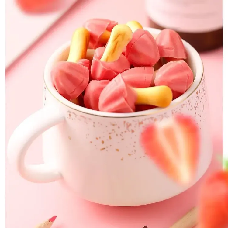 巧克力味蘑菇头饼干休闲零食