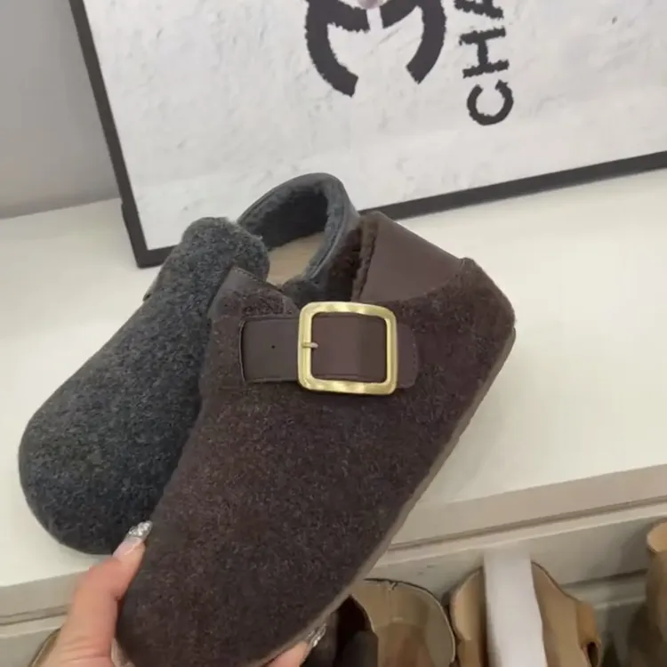 秋冬休闲风纯色棉鞋时尚