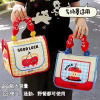 便当袋手提加厚保温层铝箔保温袋高颜值学生上班族提手便当饭盒包