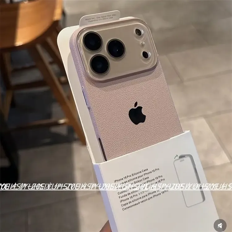 ins风新款荔枝纹硬壳适用17promax手机壳高级感iphone1615143