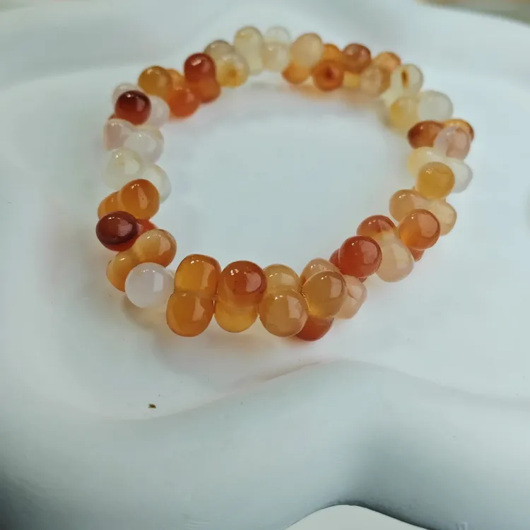 玛瑙节节高升好运相随金色手串男女通用上手显白设计多样