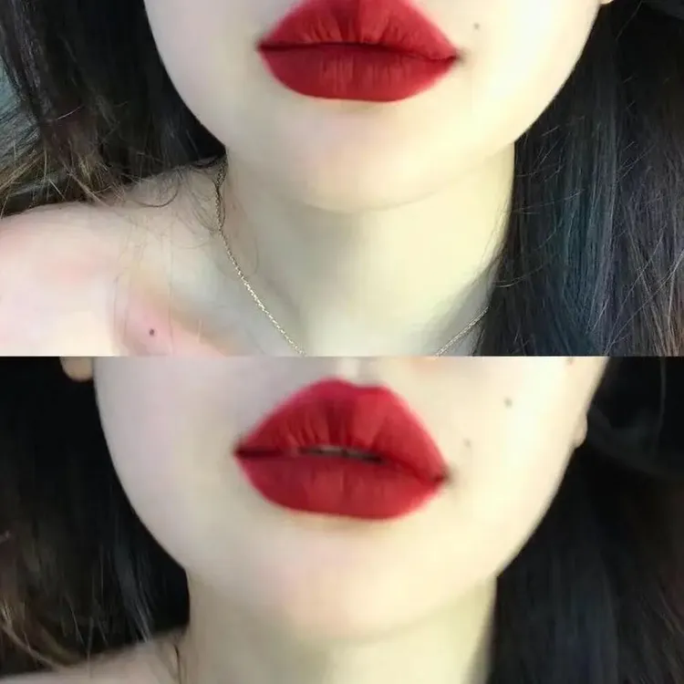 浓郁的人间富贵花!正红色口红唇泥不沾杯不沾杯不掉色口红