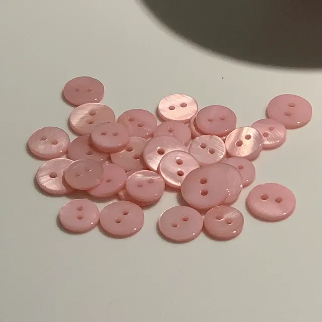 纽扣专卖天然贝壳纽扣两眼平面粉色纽扣衬衫衣裙真贝壳贝壳钮扣子