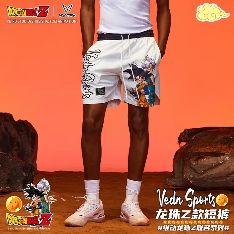 维动龙珠Z联名款运动短裤男篮球美式跑步训练夏季薄款梭织休闲裤