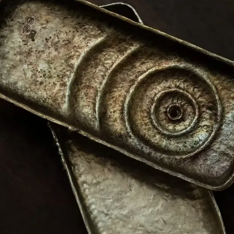 【雅柯茶缘】蒋系列 铁包锡双层蓄水壶承 古风创意纯手工茶道复古