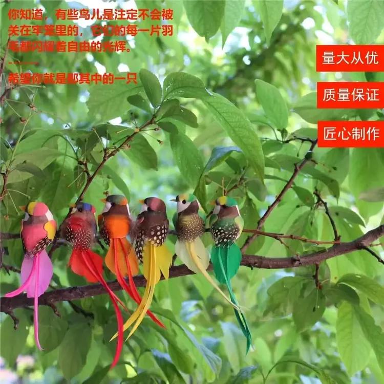 抢！【9·9到手4个】仿真小鸟庭院客厅盆栽园林假鸟挂树复肥料掺混肥商品图