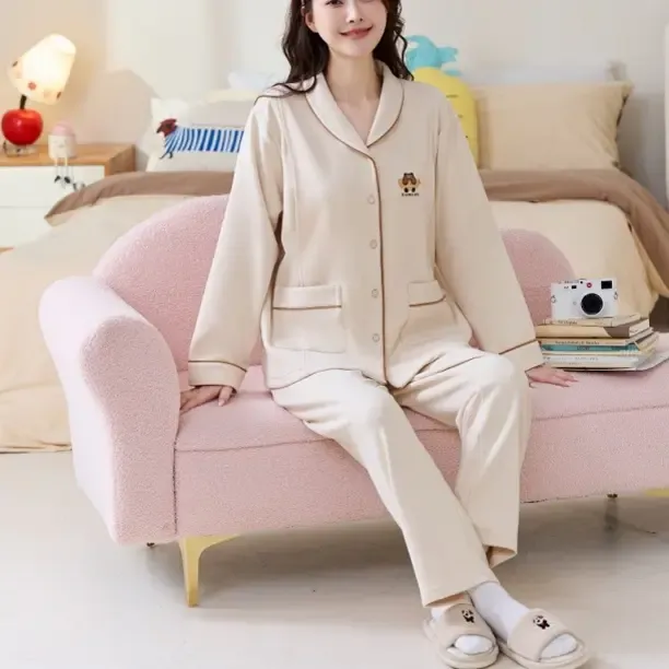 5704秋冬加厚保暖柔软孕妇哺乳月子服桑蚕丝可外穿休闲舒适家居服