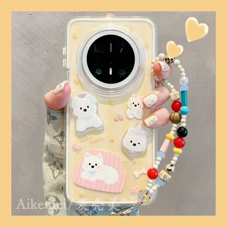 适用华为mate70pro+手机壳mate60pro卡通立体mate50pro西高地小狗