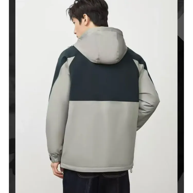 男女通用秋冬户外防风连帽防水加绒冲锋外套