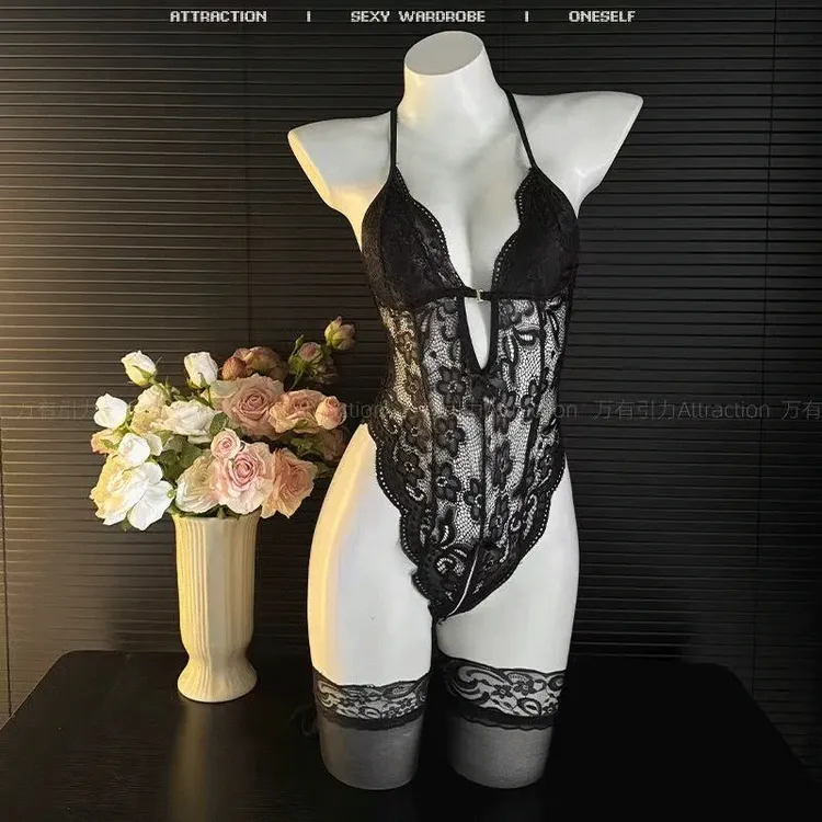 【MIEMIE熹熹】怦然心动！性感蕾丝连体塑形睡衣（大码80-140斤）