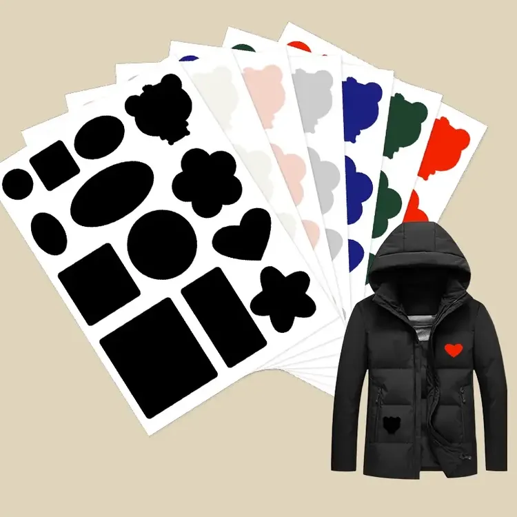 补羽绒服布贴大号自粘无痕修复破洞补丁贴衣服图案贴花补洞贴修补
