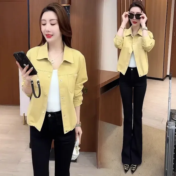 爆款时尚休闲短款外套女2025春季新款洋气显瘦减龄小个子百搭夹