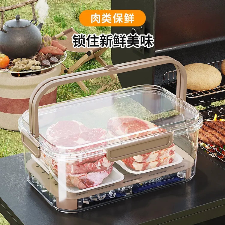 手提水果保鲜盒春游便携户外野餐外带盒防氧化食品级大容量密封盒