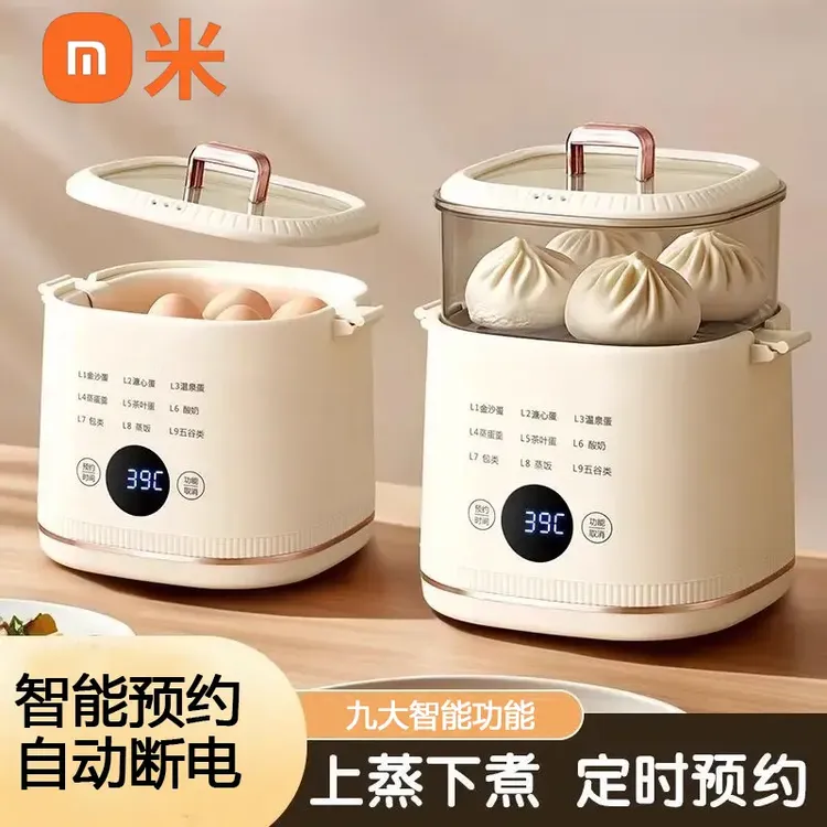 小米有品煮蛋器蒸蛋器多功能自动断电双层家用电蒸锅鸡蛋羹早餐机
