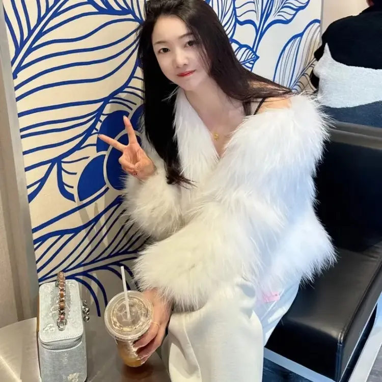 中长款短款女V领甜美风56新潮风慵懒风长袖