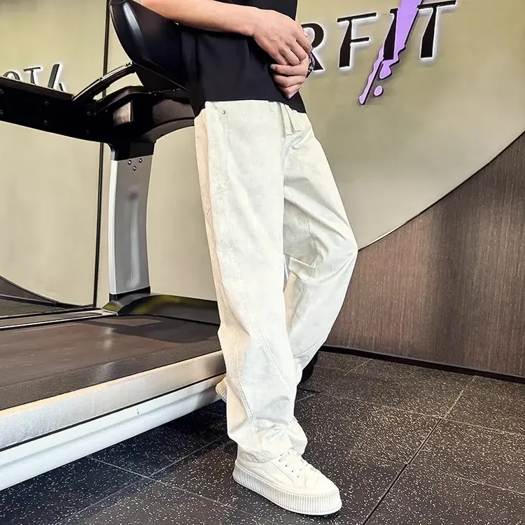 秋季爆款脏脏裤男潮牌小脚裤子2025新款男裤春秋季痞帅风休闲裤薄