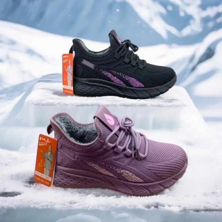 冬季厚款磁疗震动功能鞋防滑保暖女士防寒保暖