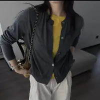 假两件女春季毛针织衫森系轻奢毛衣秋季长袖纯色针织