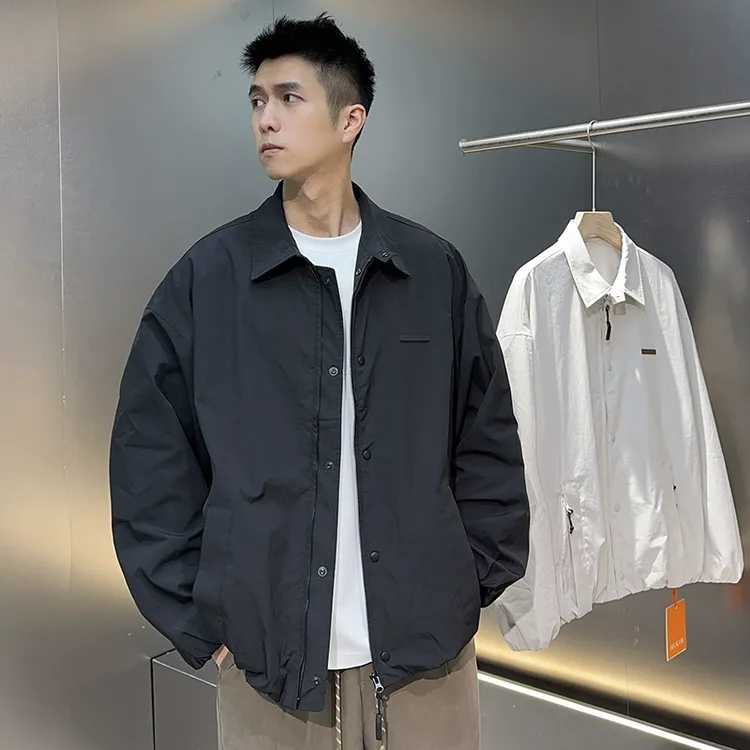 2025春季新款夹克男高品质翻领教练宽松休闲外套~实体店同步上新