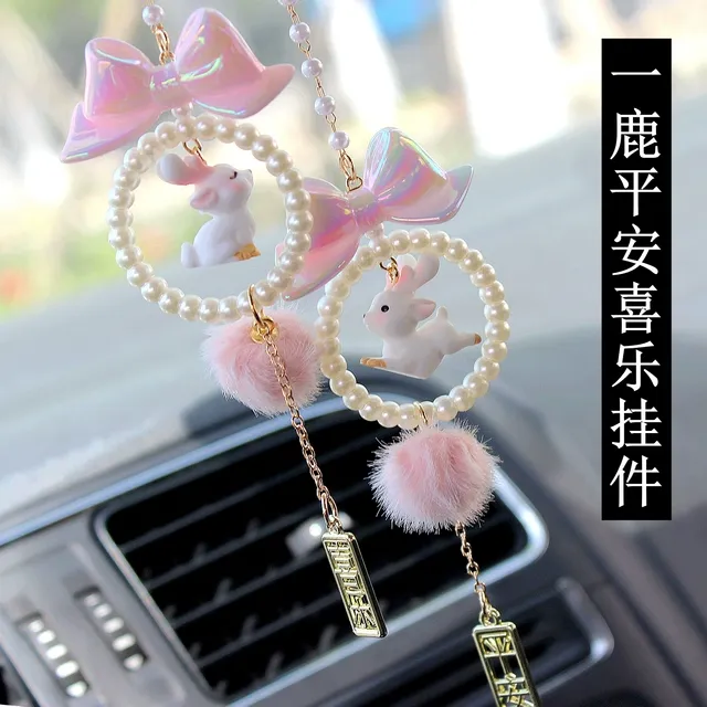 新款一路平安汽车挂件车内饰品可爱卡通车载吊饰车上挂饰后视镜