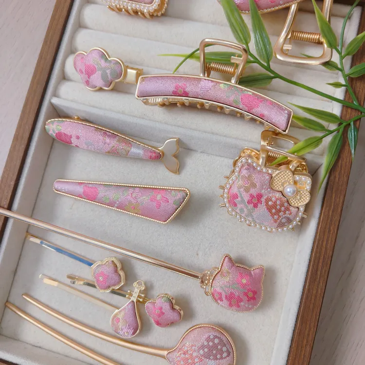 【仲夏夜之梦】宋锦发卡 轻奢简约气质时尚ins