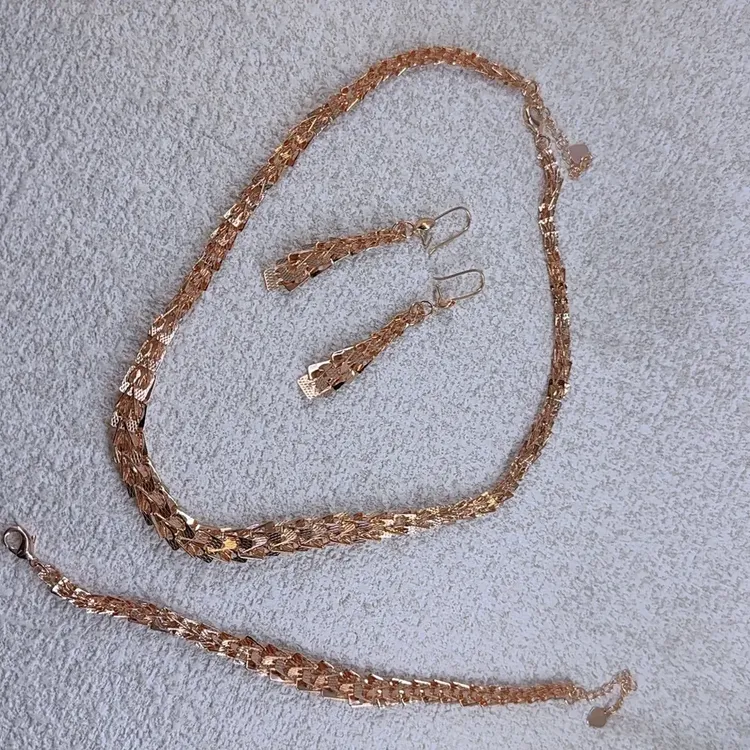 铜合金项链 民族风三件套 kizil altun pasun