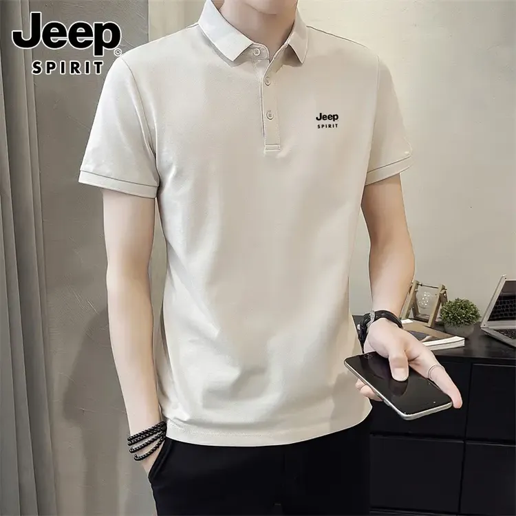 Jeep吉普男士短袖T恤男夏季新款商务休闲轻薄透气通勤百搭polo衫
