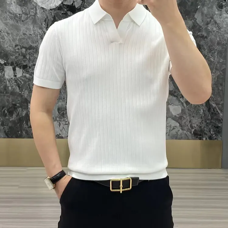 轻奢夏季男士短袖POLO衫高品质时尚翻领半袖休闲百搭透气体恤上衣