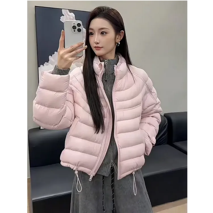 MISU/糜素泡芙云感排骨羽绒棉服宽松立领超好看短款小个子外套