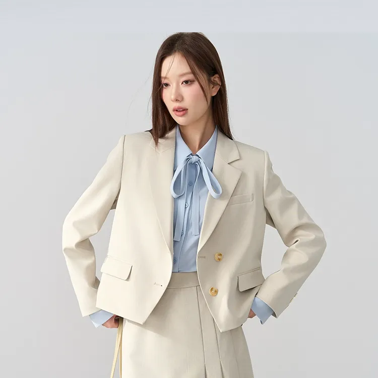 伯德小姐面试西装外套女职业正装通勤职场教师穿搭小个子西服套装