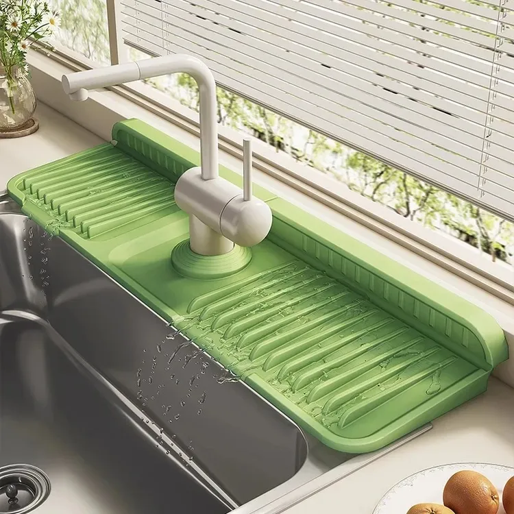 卫生间水池水槽洗漱台厨房洗手台硅胶水龙头沥水垫防溅水垫A752