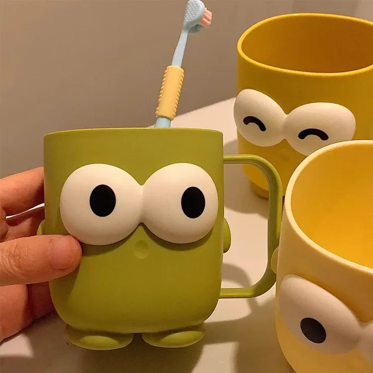 高颜值可爱学生牙缸漱口杯刷牙儿童家用洗漱情侣牙刷卡通创意E400