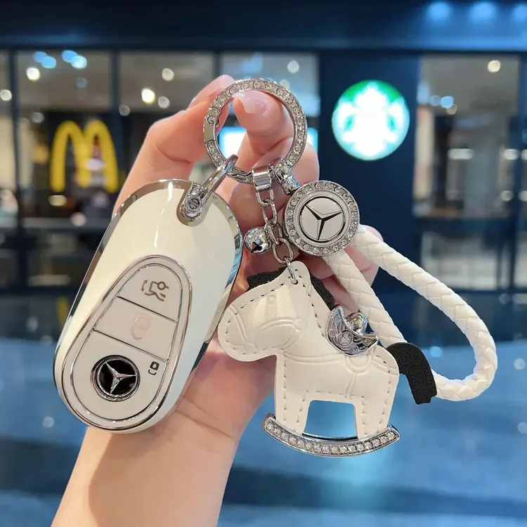 适用25款奔驰钥匙套C级C260L女C200L壳E300L包GLC300车扣S级S400L