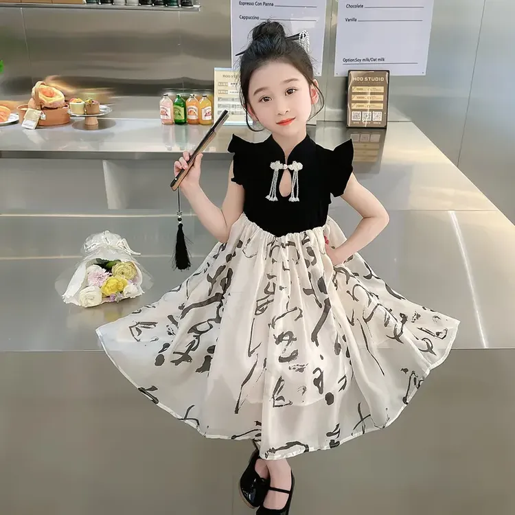 女童连衣裙夏装2025新款洋气儿童国风汉服新中式夏季超仙公主裙子