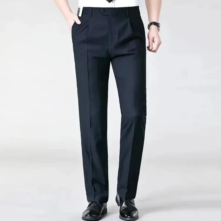 （秋冬加厚款超大脚口）垂感宽松高腰深档直筒西裤裤中老年西裤