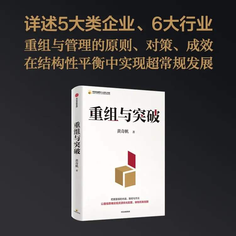重组与突破 黄奇帆著 把握重组的内涵、路径与方法 中国经济 土地