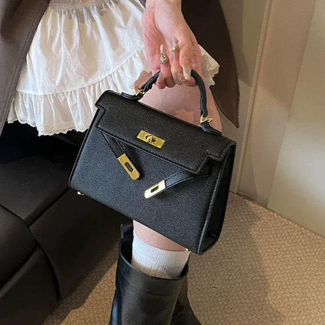 高级感包包女士2025新款时尚手提凯莉包迷你斜挎包百搭小众通勤包